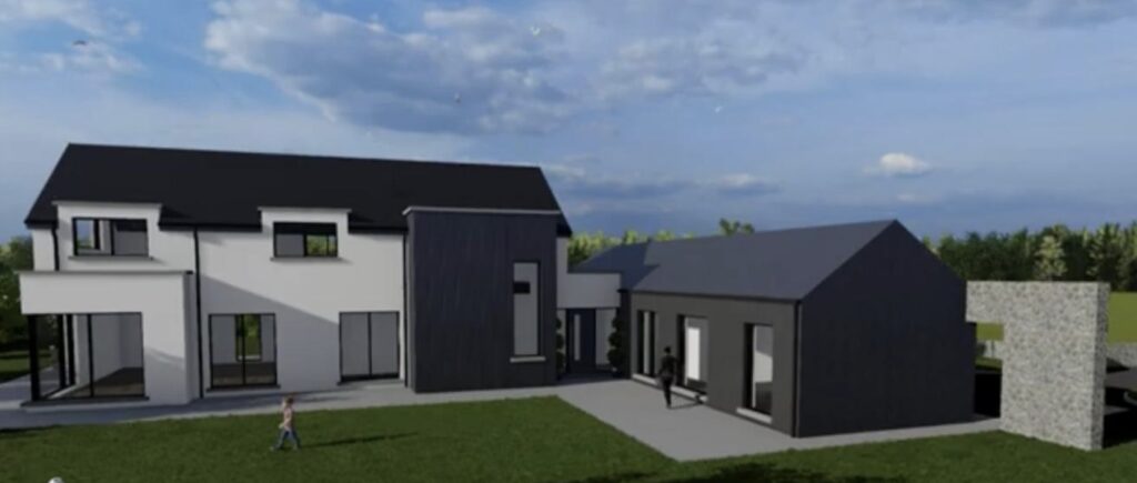 family house 3d concept design by an architect in mullingar.